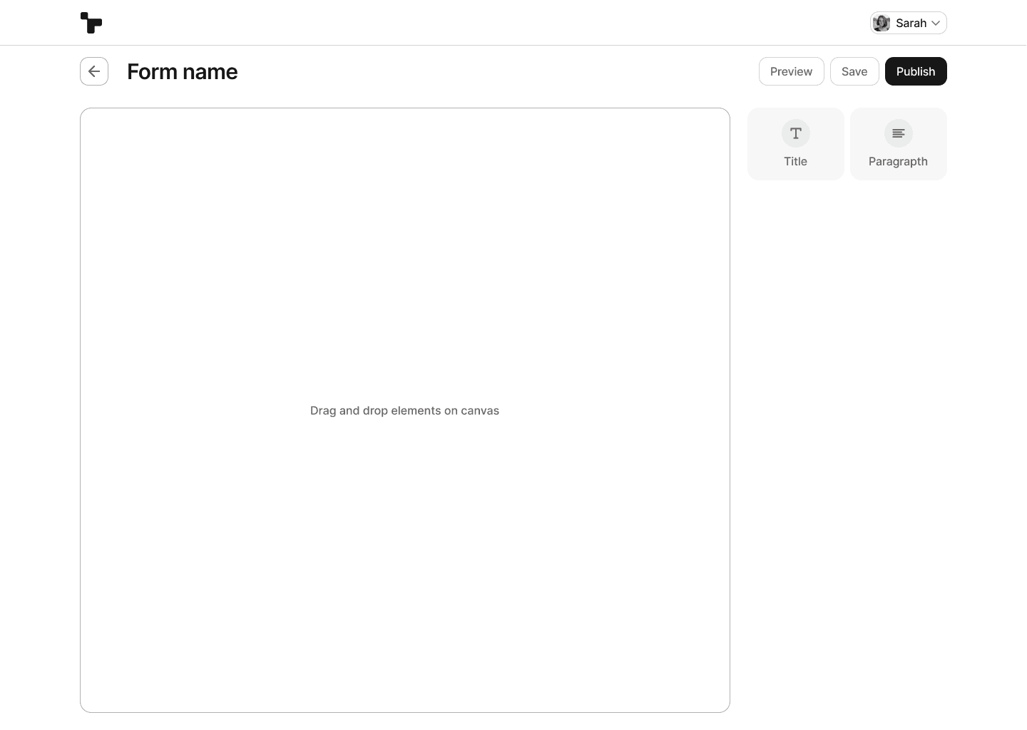 Form Builder Interface